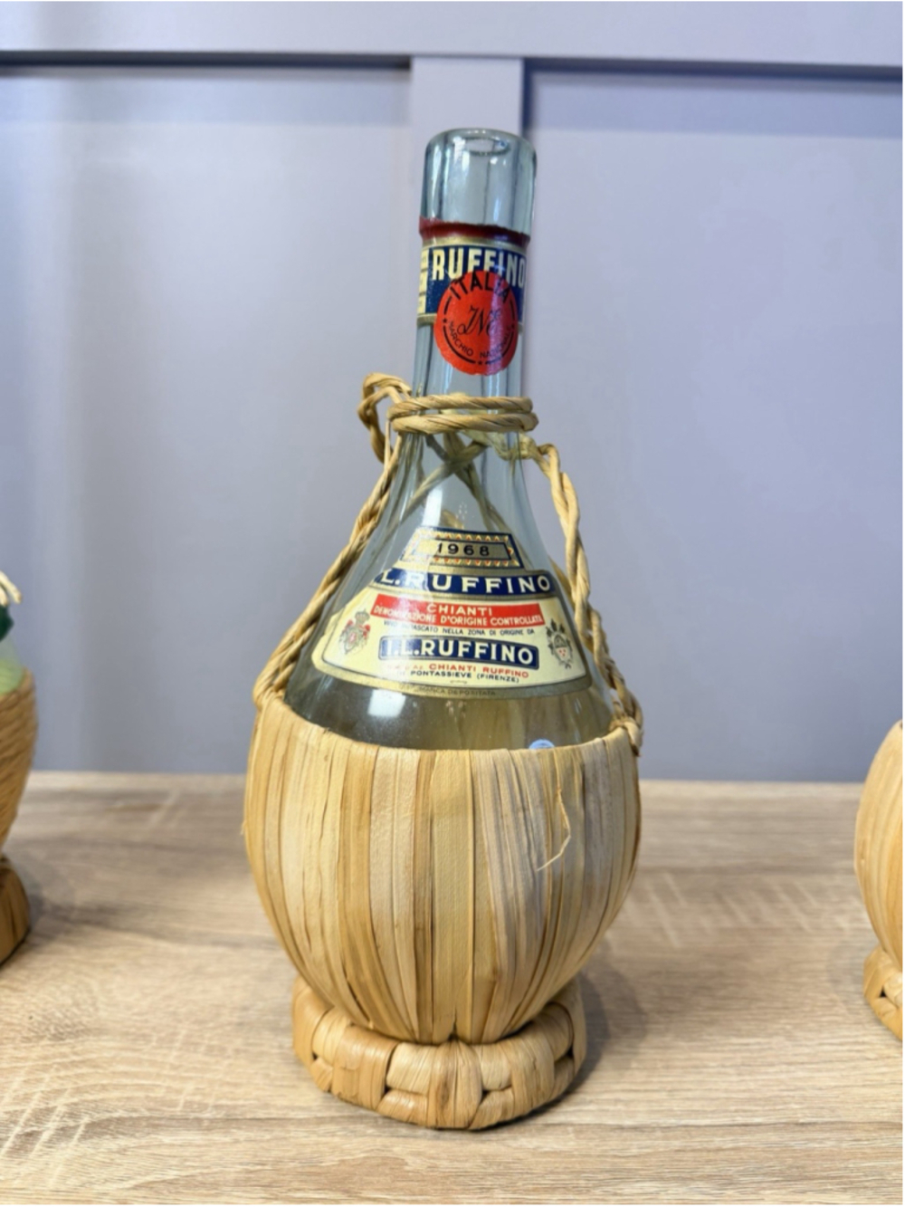 1968 I.L. Ruffino Chianti Wine Italy Bottle Vintage Collector Italia Ruffino 11”
